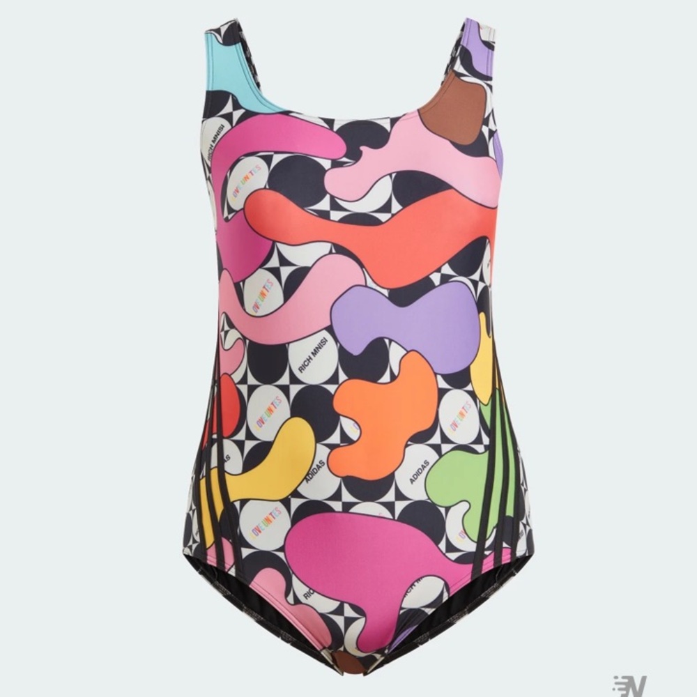 * $120 NWT Limited edition Adidas Rich Mnisi swimsuit colorful size 3X